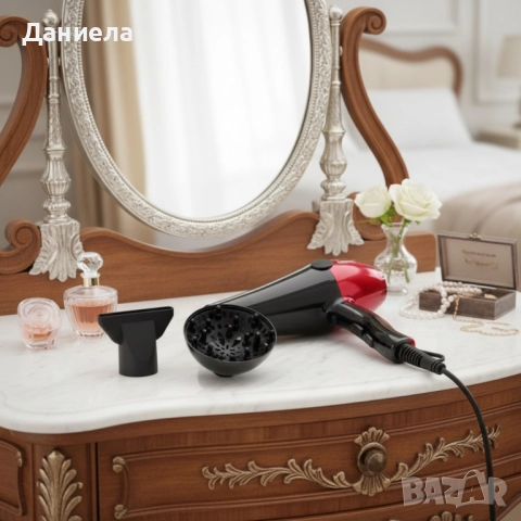 Сешоар Rosberg 2000W с дифузер – Бързо сушене, повече обем и пълен контрол всеки ден, снимка 3 - Сешоари - 52525408
