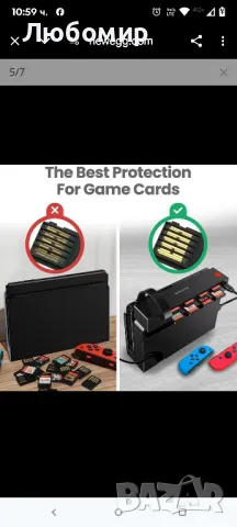Sung Switch, четец на карти за игри Switch, държач за карти 8-в-1, адаптери за бързо, снимка 4 - Игри за Nintendo - 49503352