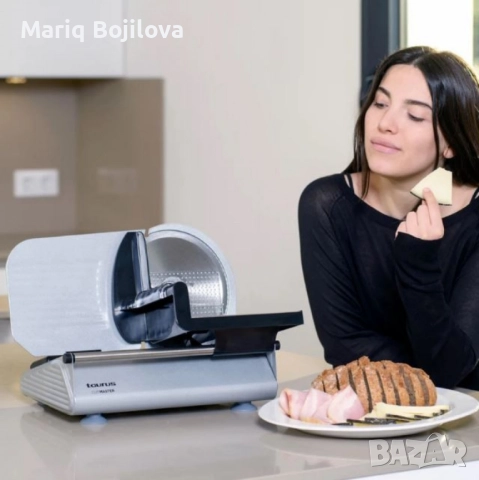 Електрически резач за мезета Taurus CUTMASTER – 150W, нож 19 см, регулируем срез 1–15 мм, снимка 5 - Други - 51525538