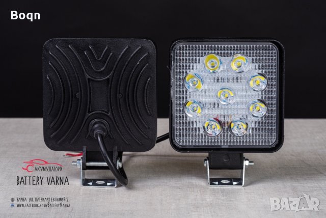 Диоден халоген с 9 диода квадрат, снимка 3 - Аксесоари и консумативи - 28395593