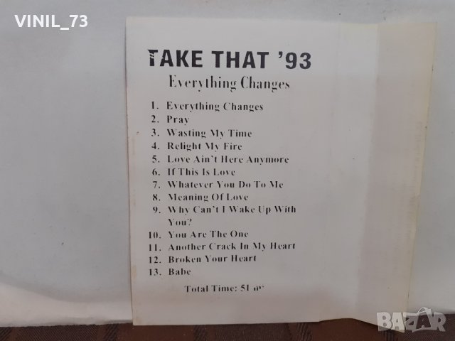 Take That ‎– Everything Changes, снимка 4 - Аудио касети - 32372276