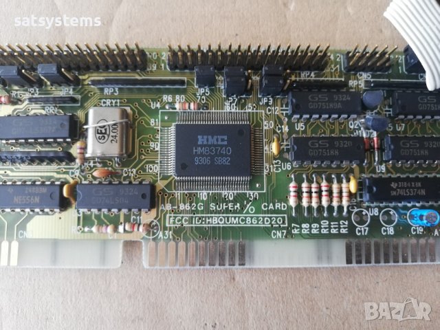  HMC HM83740 AB-862G Super I/Q Controller 16-bit ISA IDE FLOPPY COM Print Card, снимка 6 - Други - 36877017