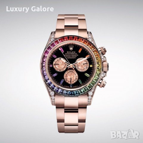 Mъжки часовник Rolex Daytona Cosmograph Rainbow Rose Gold с автоматичен механизъм