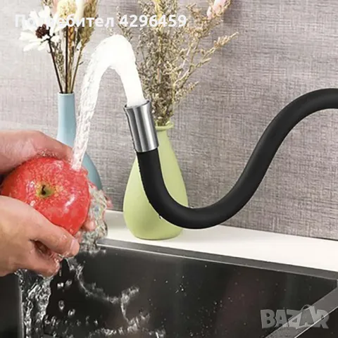 Смесител за кухня гъвкав 360 градуса с керамична батерия Ruhhy 010115, снимка 4 - Други стоки за дома - 47938839