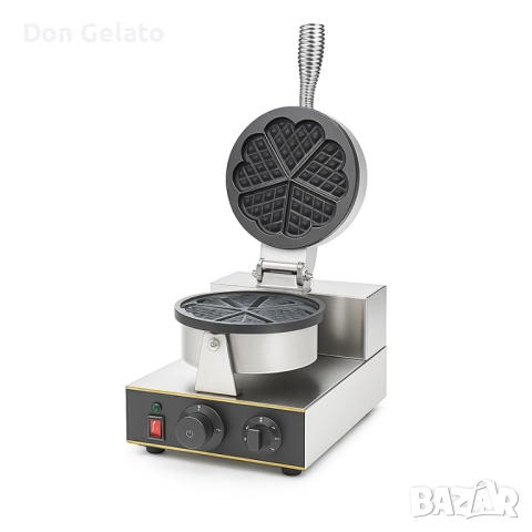 Професионален гофретник за белгийски гофрети с форма на сърца – Hearts Waffle, снимка 3 - Обзавеждане за заведение - 52509058