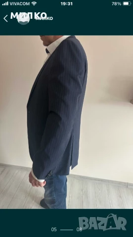 Мъжко сако и риза Hugo Boss lanificio tesse biella super 100, снимка 3 - Сака - 50779090