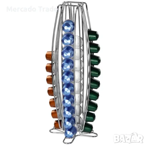 Стойка за кафе капсули Mercado Trade, За NESPRESSO, 40бр., Сив, снимка 2 - Кафемашини - 49441206