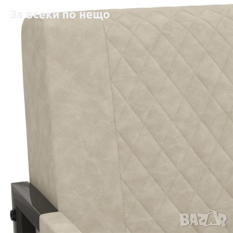 Фотьойл, сив, изкуствена кожа, снимка 4 - Дивани и мека мебел - 43860667