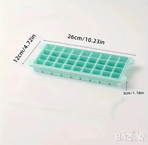 Силиконова форма за кубчета лед с прозрачен капак, снимка 2 - Други - 49276298