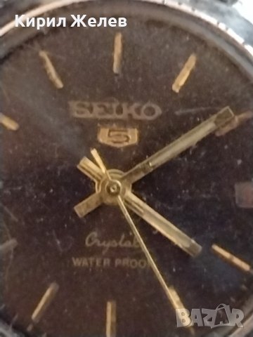 МЪЖКИ ЧАСОВНИК SEIKO 5 CRISTAL WATER RESISTANT КРАСИВ СТИЛЕН ДИЗАЙН 33242, снимка 3 - Мъжки - 38783300