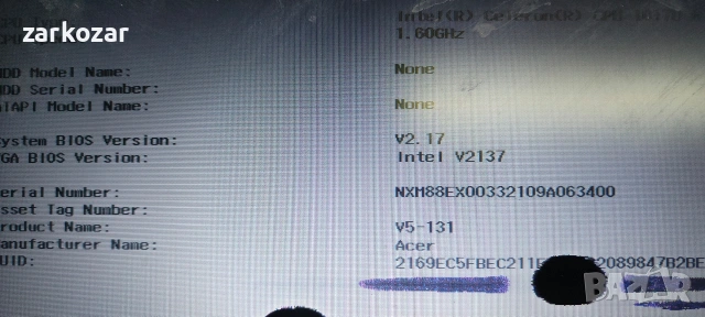 Acer V5-131-10176G50akk, снимка 4 - Части за лаптопи - 53364146