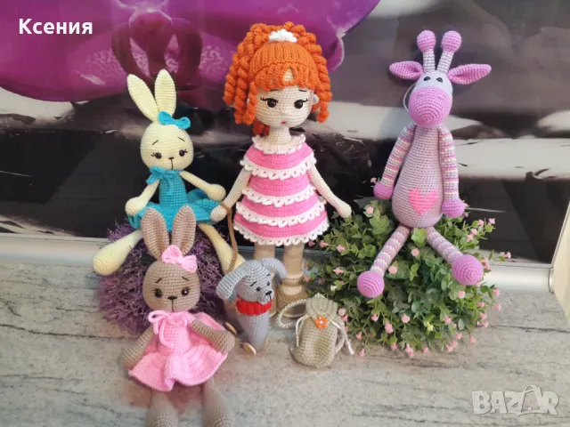 Подаръци за Св. Валентин, Плетена играчка Зайче-балерина, ръчно изработени,прекрасен подарък, снимка 14 - Романтични подаръци - 48067351