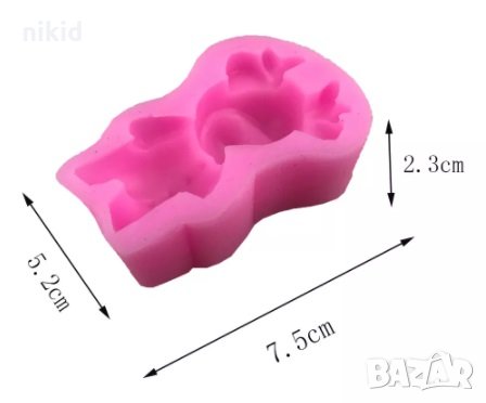 3D Елф Еленче Елен силиконов молд форма декорация торта фондан шоколад гипс сапун, снимка 3 - Форми - 22948825