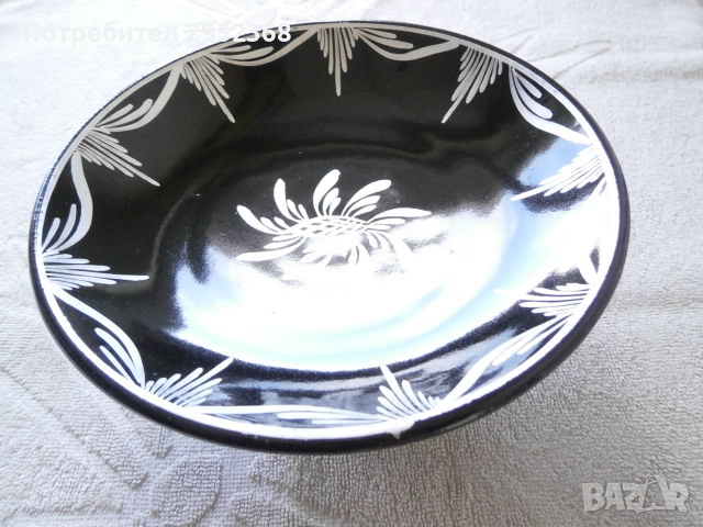 Ръчно изрисувана керамична купа, снимка 2 - Декорация за дома - 44857000