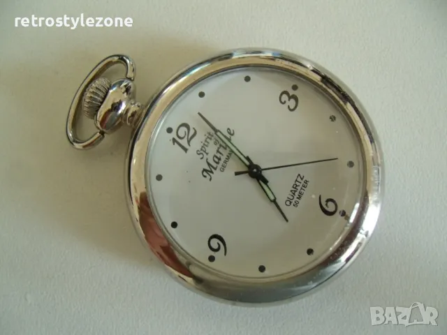 № 8017 джобен часовник - Spirit of Marine  - кварцов механизъм  - работещ , снимка 2 - Джобни - 50104854