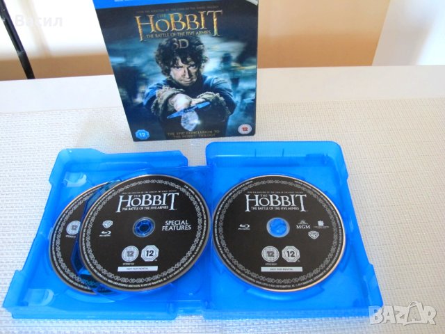 ПРОМО 80 ЛВ  Hobbit Trilogy 3D + 2D Blu Ray 12 диска за колекционери, снимка 9 - Blu-Ray филми - 43801317