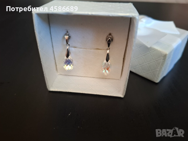 Обеци Swarowski, снимка 3 - Обеци - 51634205