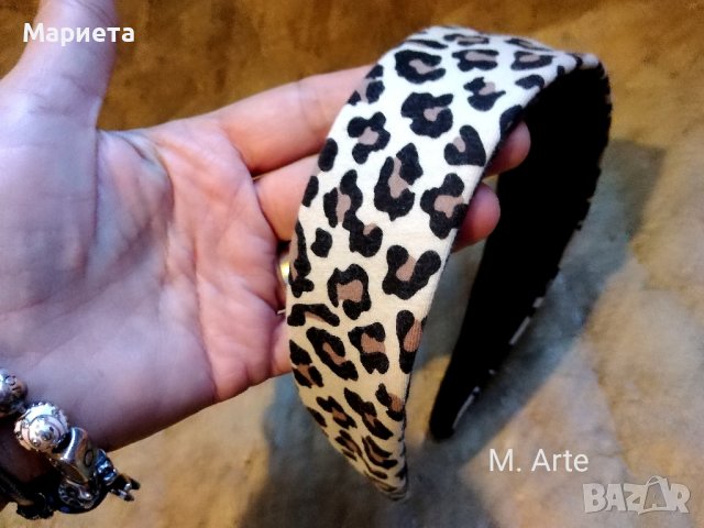 Диадема в Леопардов принт Леопардова Диадема Ръчна Изработка , снимка 2 - Аксесоари за коса - 43208245