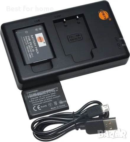 Комплект от две батерии и зарядно  EN-EL19 за Nikon Coolpix и Sony , снимка 7 - Батерии, зарядни - 48342473