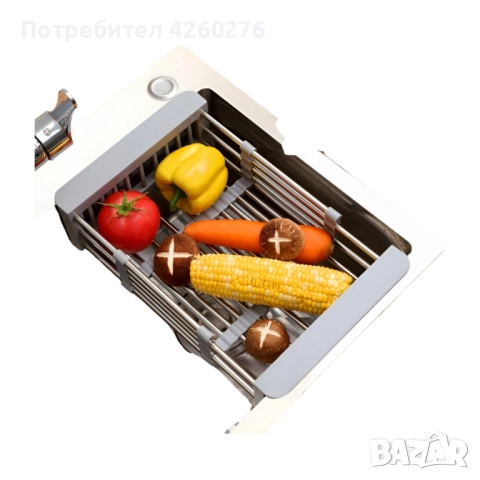 Кухненски телескопичен разтегателен сушилник за мивка, 30 x 22,5 x 9,5 см, снимка 6 - Други стоки за дома - 52088624