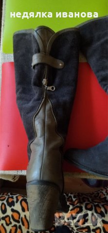 GiAnni-дамски ботуши естествен велур , снимка 7 - Дамски ботуши - 38735603