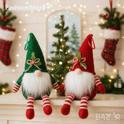 Коледна играчка джудже – Перфектна украса за елха и домчерна FL109-C, снимка 2 - Декорация за дома - 52528837