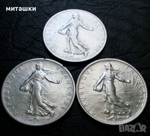 1 франк 1915 1916 1917 сребро, снимка 2 - Нумизматика и бонистика - 36741959