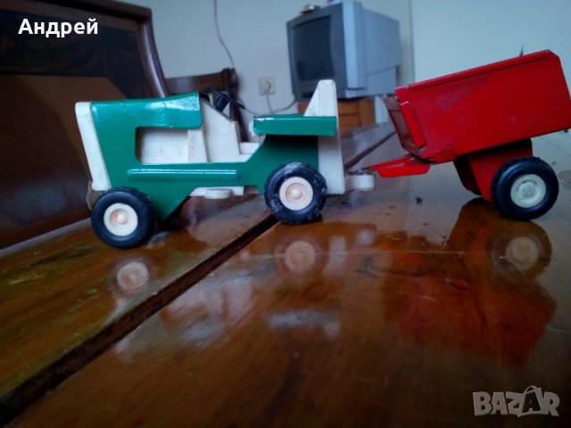 Стара играчка трактор #3, снимка 7 - Антикварни и старинни предмети - 27609272