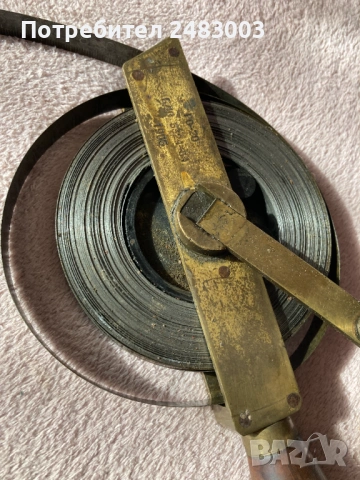 Стара геодезична ролетка 20 метра, снимка 2 - Антикварни и старинни предмети - 53440260