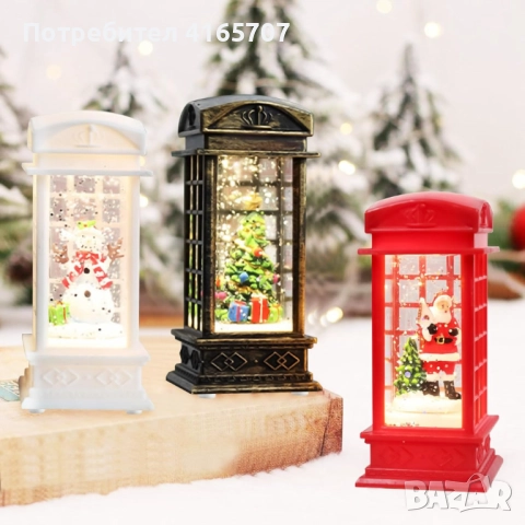 Коледна снежна лампа с LED светлина – празнична магия за уютен дом и топъл коледен дух, снимка 4 - Декорация за дома - 52815917