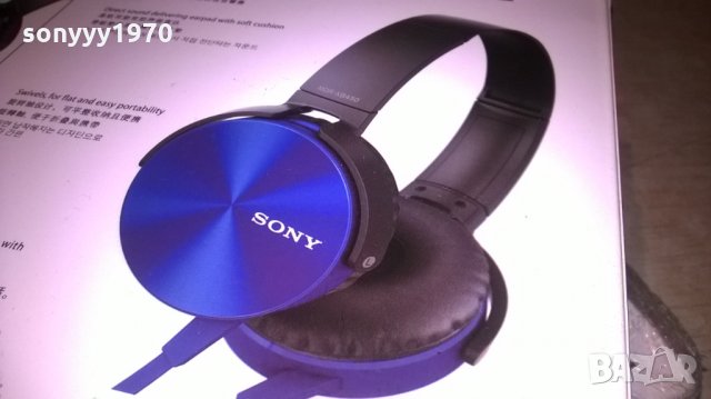 SONY HEADPHONES-NEW BLUE, снимка 12 - Слушалки и портативни колонки - 26647143