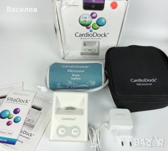 Апарат за измерване на кръвно налягане, за iPhone и iPod - Medisana CardioDock BPM1, снимка 3 - Друга електроника - 26793441