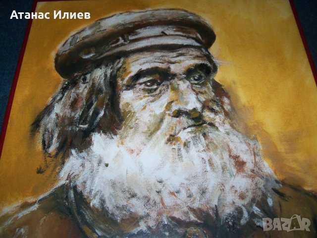 Страхотен маслен портрет на възрастен мъж от 19 век, худ Десислава Илиева