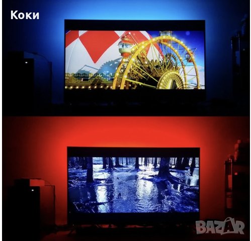 Комплект RGB LED ленти с USB, дължина 5M, дистанционно управление, за телевизор, компютър, кола, дом, снимка 5 - Лед осветление - 43237677