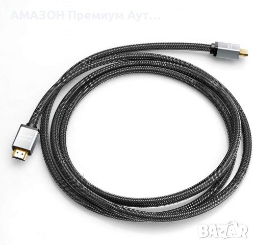 POSUGEAR Плетен HDMI кабел -Видео 4K,3D 2160pх1080p Висока скорост 18Gbps,позлатени конектори,2м, снимка 11 - Кабели и адаптери - 37853067