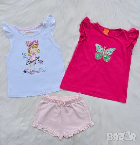 Тениски и къси панталони за момиче 2-3 години, снимка 7 - Детски комплекти - 50228764