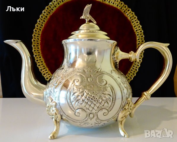 Марокански бронзов чайник,кана,орел,орнаменти. , снимка 12 - Антикварни и старинни предмети - 37996850