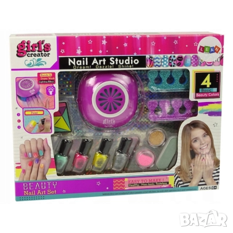 Комплект за нокти с блясък – Многоцветен, 12 части, снимка 5 - Други - 52054292