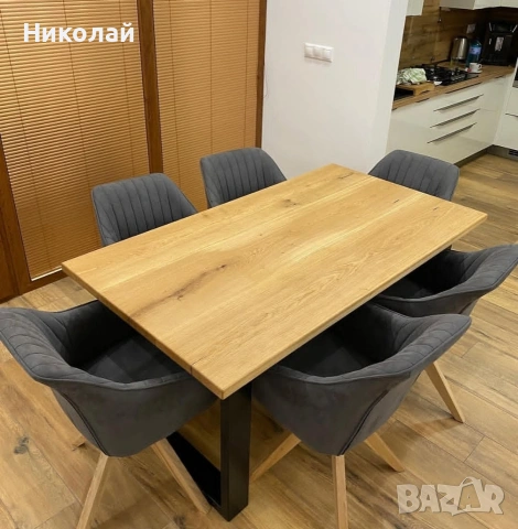 трапезна маса масив дъб , снимка 6 - Маси - 53541381