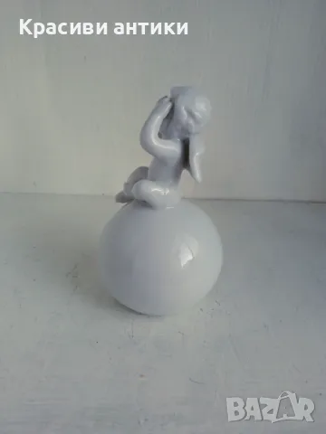 Порцелан фигура, сладко ангелче, снимка 3 - Антикварни и старинни предмети - 49002801