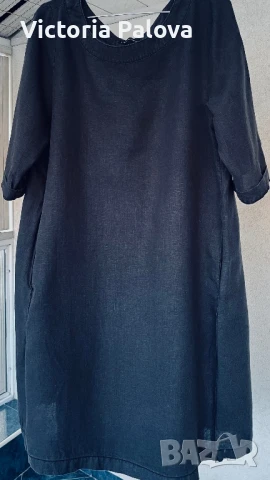 Модерна ленена рокля TWENTY SIX PEERS 100% лен, снимка 7 - Рокли - 50854097