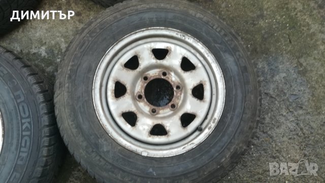 4бр. ЖЕЛЕЗНИ джанти с гуми 16ки за NISAN,TOYOTA,MAZDA 6X139.7, снимка 3 - Гуми и джанти - 26769908