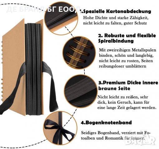 Крафт албум за снимки с включени флумастери, стикери и шаблони X0017FNF43, снимка 3 - Други - 32554051