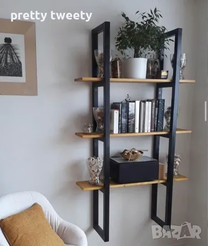 Метална етажерка за окачване на стена по поръчка , снимка 3 - Етажерки - 49322162