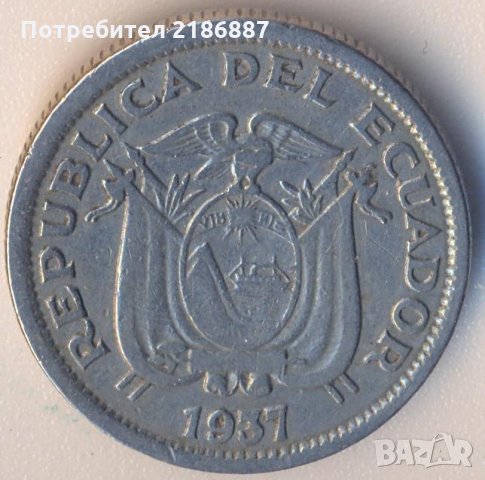 Еквадор 1 сукре 1937 година, снимка 1