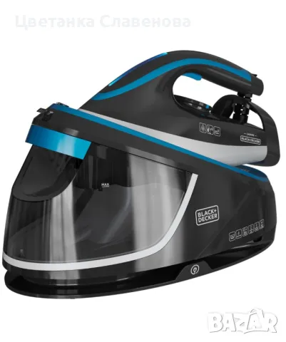 Парогенератор BLACK+DECKER BXSS2401E, 2400 W, парен удар 200 g/min, непрекъсната пара 120 g/min, 1,5, снимка 1 - Ютии - 48894136