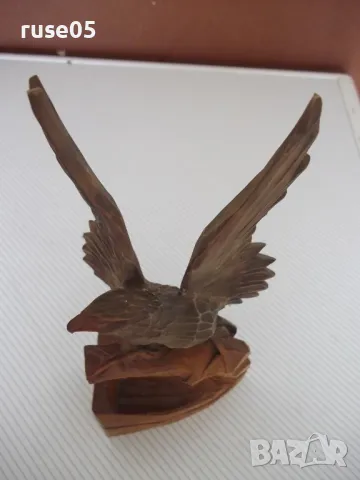 Фигура дървена "Орел кацнал върху скала" резбована, снимка 12 - Колекции - 50337343