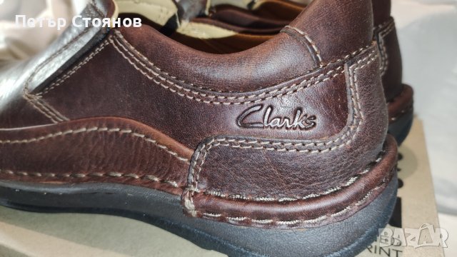Удобни мъжки /юношески/ половинки от естествена кожа CLARKS №39 1/2, снимка 6 - Ежедневни обувки - 43182327