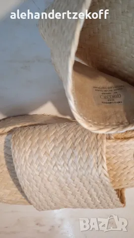 Плетени чехли на висок ток платформа, снимка 5 - Дамски обувки на ток - 50422839