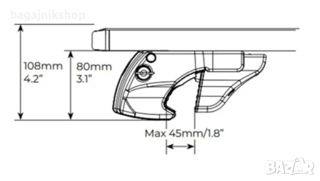 Напречни греди MENABO Fender Black XL - Черни, снимка 3 - Аксесоари и консумативи - 49793454